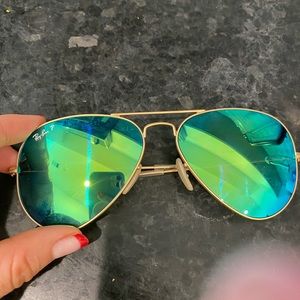Ray-ban Green Mirrored Sunglasses